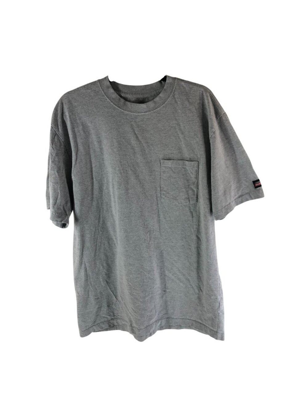 Genuine Dickies Gray Pocket T-Shirt Large Cotton Blend Short Sleeve Crew Neck